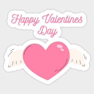 Happy Valentine's Day | Flying Heart Sticker